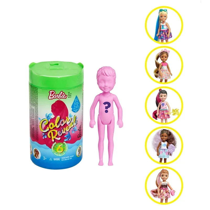 Original Barbie Color Reveal Foam Dolls Pet Friend with 25 Surprises  Scented Bubbles Princess Doll Toys for Girls Gift