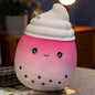 Kawaii Milk Tea Cup Plush Pillow 23cm Stuffed Food Fruit Boba Doll Ultrasoft Stuffed Plush Tea Shop Kids Toys Birthday Gift