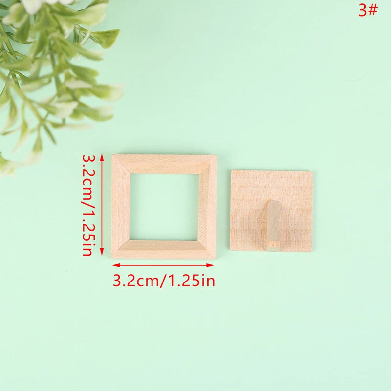 1:12 Dollhouse Miniature Photo Frame With Rear Cover Simulation Furniture Model Living Scene Decor Toy Doll House Accessories