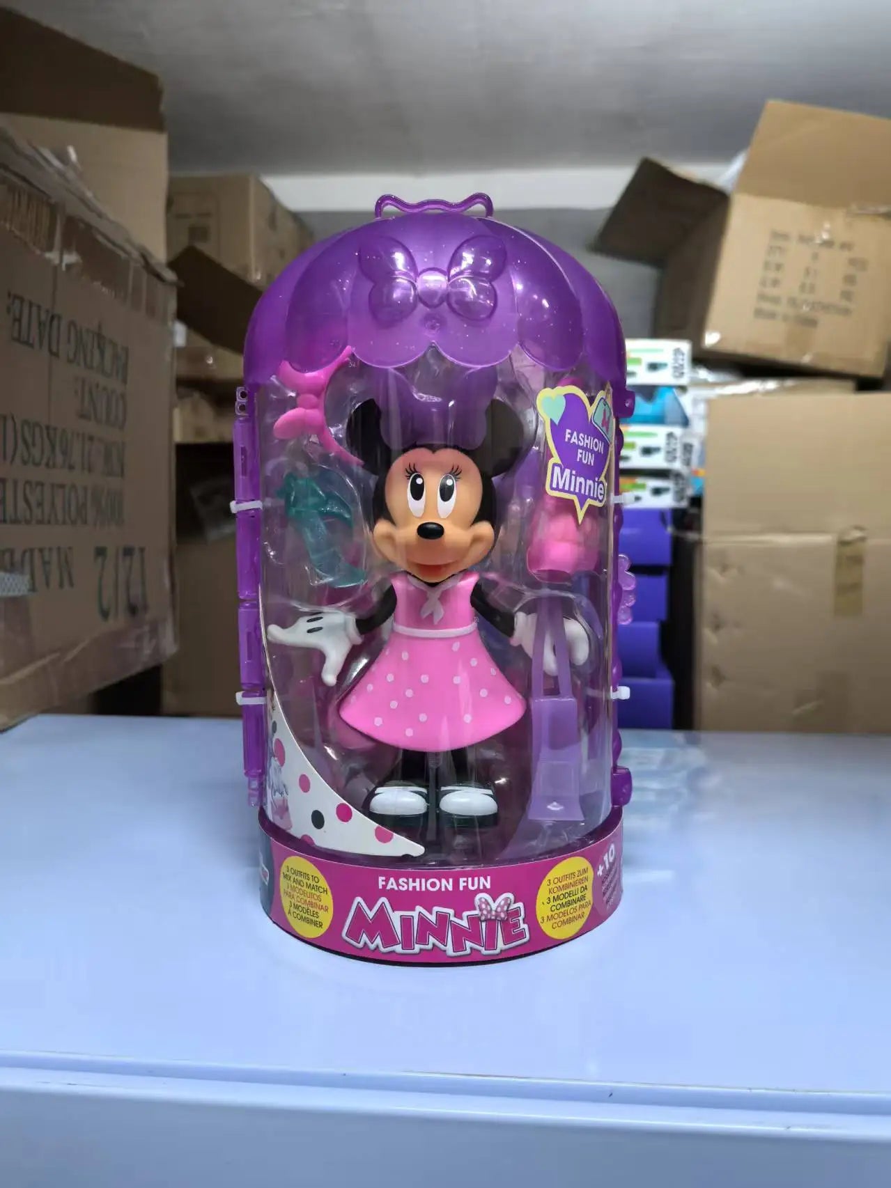 Disney Mickey Mouse Fashion Fun Minnie Beautiful Change Clothes Gifts Toy Model Anime Figures Collect Ornaments