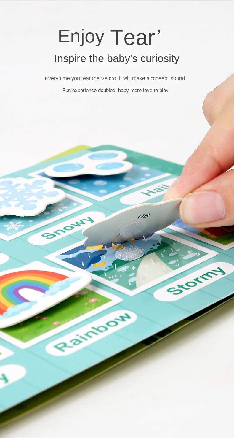 Busy Book Sticker Quiet Book for Kids Montessori Early Educational Toy Toddlers Matching Puzzles Game Baby Learning Toys Gifts