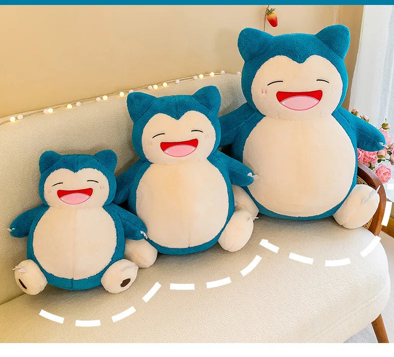 35cm Pokemon Snorlax Plush Toy Cute Sleeping Stuffed Animal Soft Kawaii Anime Doll Big Belly Hugging Pillow Christmas Gift Kids