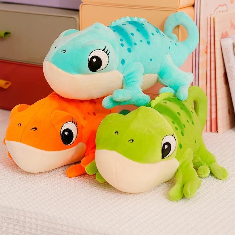 30cm Cartoon Chameleon Doll Plush Toy Pillow Reptile Stuffed Pillow Birthday Gift Toy For Children