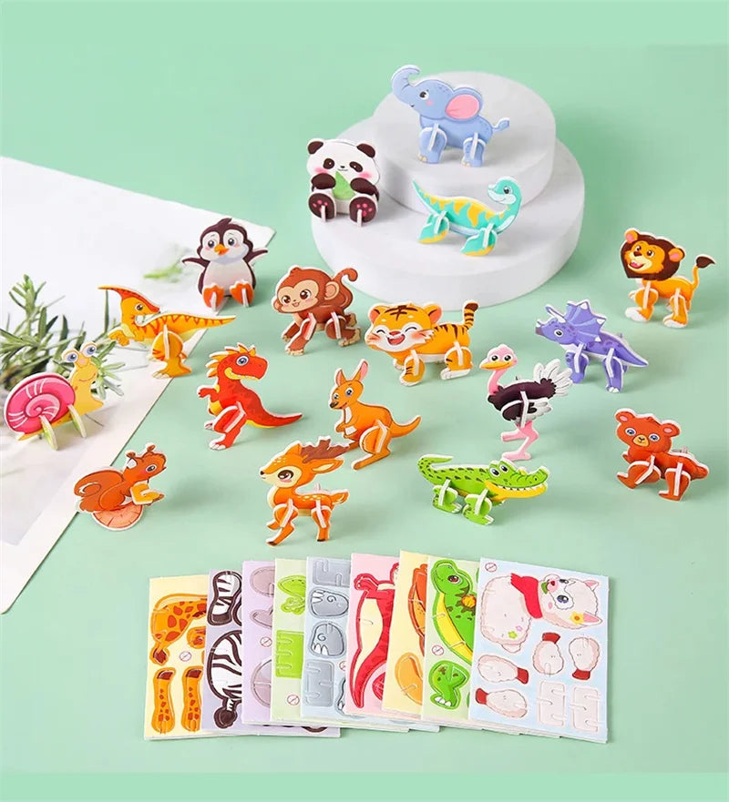 Simulated Tank Car 3D Paper Jigsaw Puzzles Toys Mini Foam Building Block Assemble Model Crafts Kids Boys Classroom Rewards Gifts
