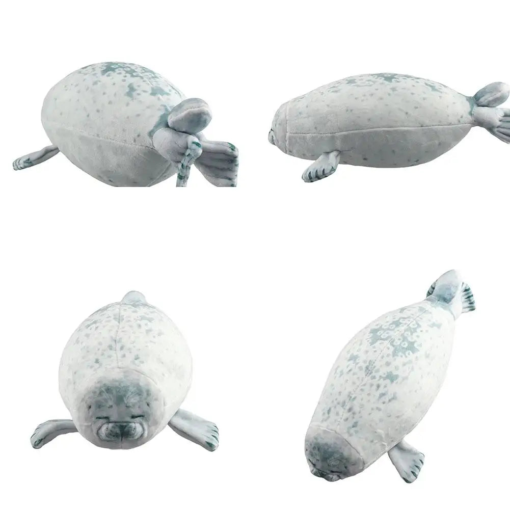 20CM Seal Pillow 3D Novelty Seal Doll Aquarium Plush Stuffed Toy Baby Sleeping Throw Pillow Gifts for Kids Birthday Party