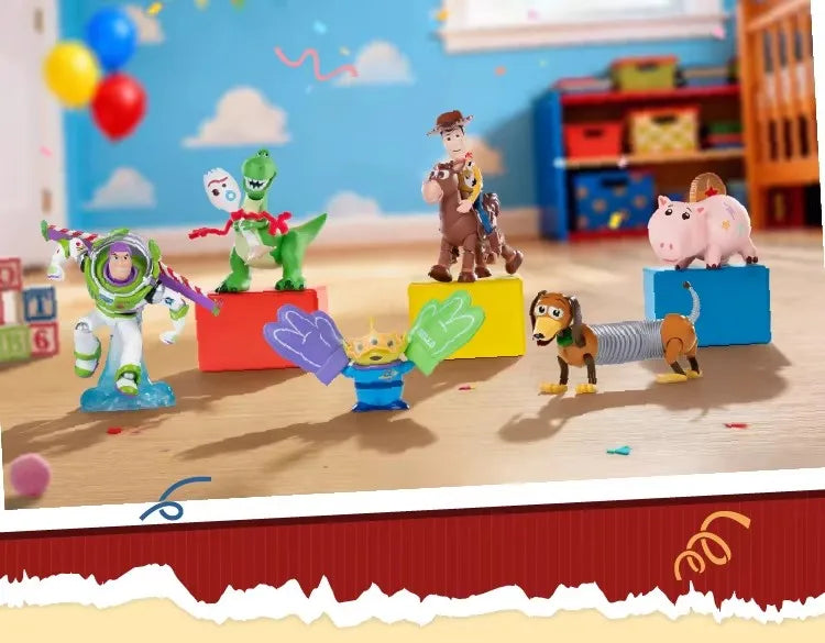 TOP TOY Disney Toy Story Playful Moment Series Blind Box Cute Woody Model Cartoon Decorative Figure Children's Toy Birthday Gift