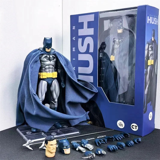 CT Toys Batman Hush Blue Version Mafex 105 Black Version Dc Bat Man Anime Action Figure Figurine Model Doll Customized Gift Toys