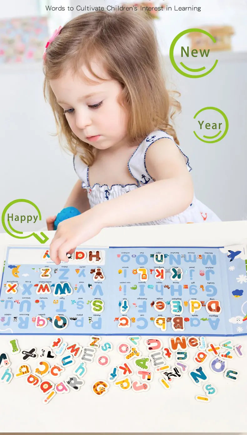 Montessori Quiet Busy Book Puzzle Early Education Toy 3+ Years Kids Alphabet Shape Matching Game Interactive Learning Preschool