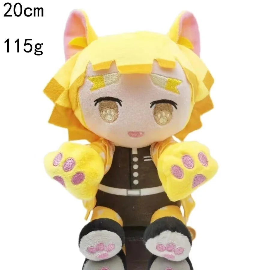 Anime Demon Slayer: Kimetsu No Yaiba Kamado Tanjirou Cosplay Plush Doll Pillow Kawaii Stuffed Toy Children’S Gift