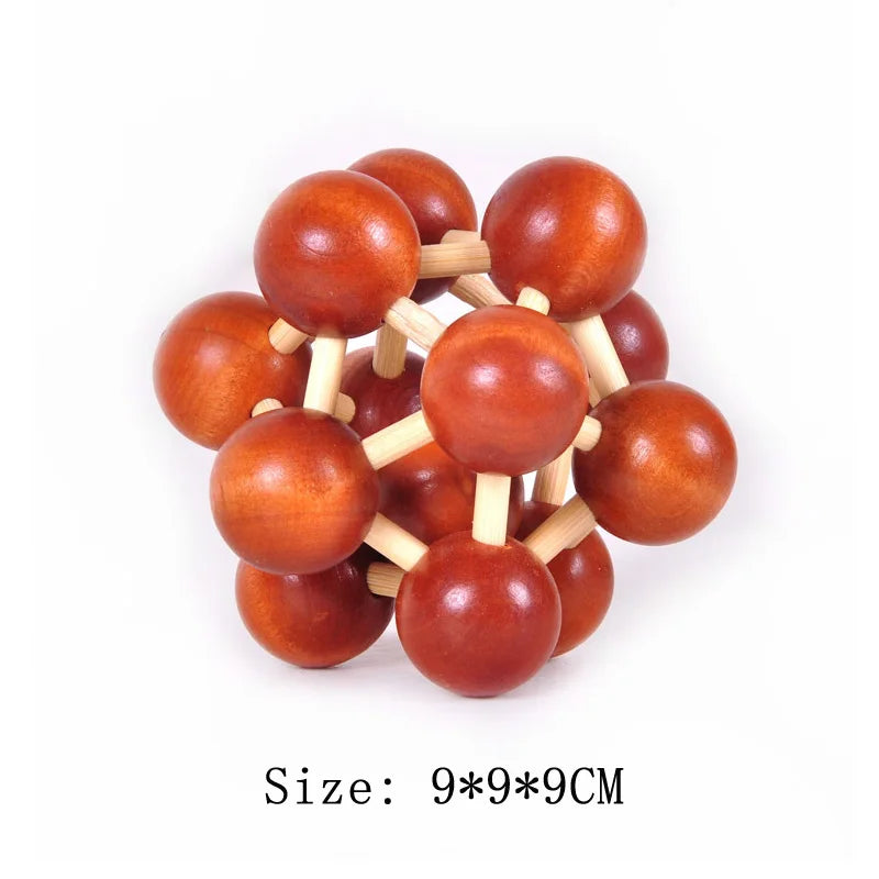 Wooden Luban Lock Unlock Interlock Game Brain Teaser Puzzle Inteligencia Rompecabezas 3D De Madera Montessori Educational Toys
