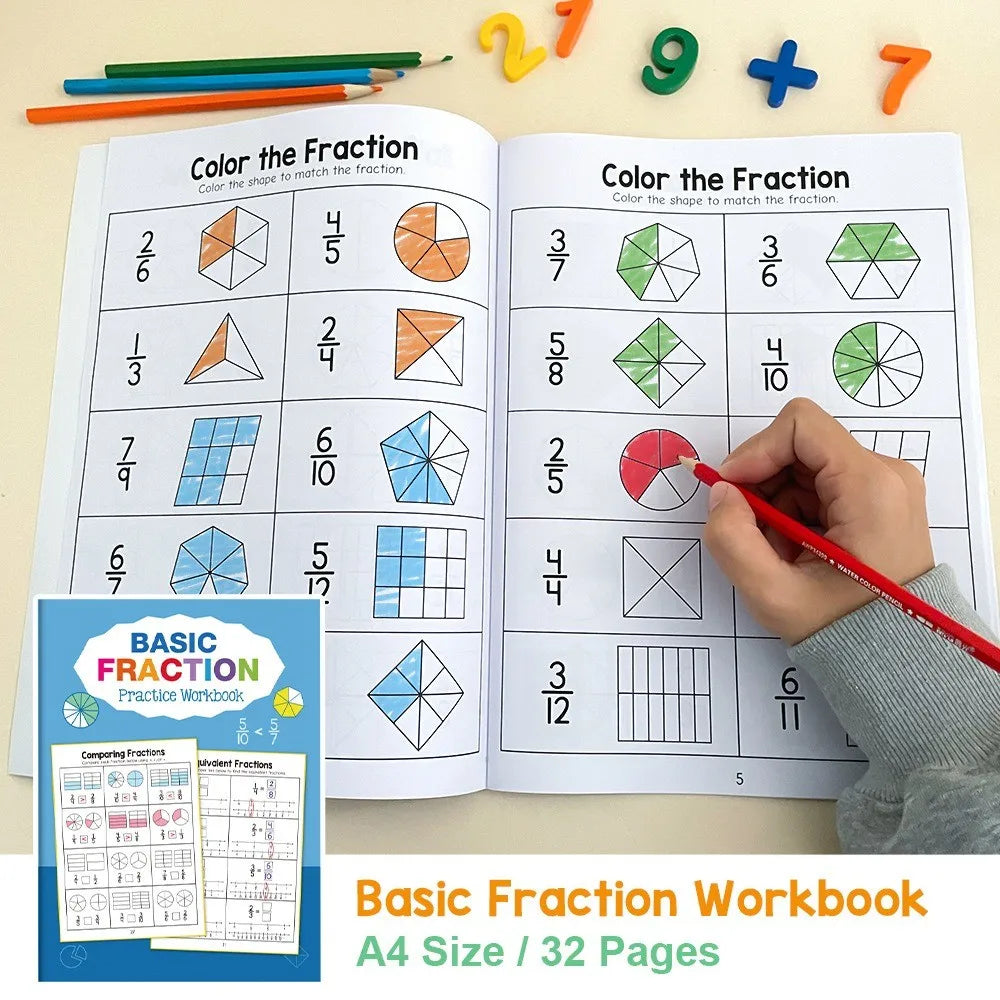 1 Set Math Workbook for Kids Ages 5-8 Math:Math Crossword Puzzles Addition and Subtraction Workbook