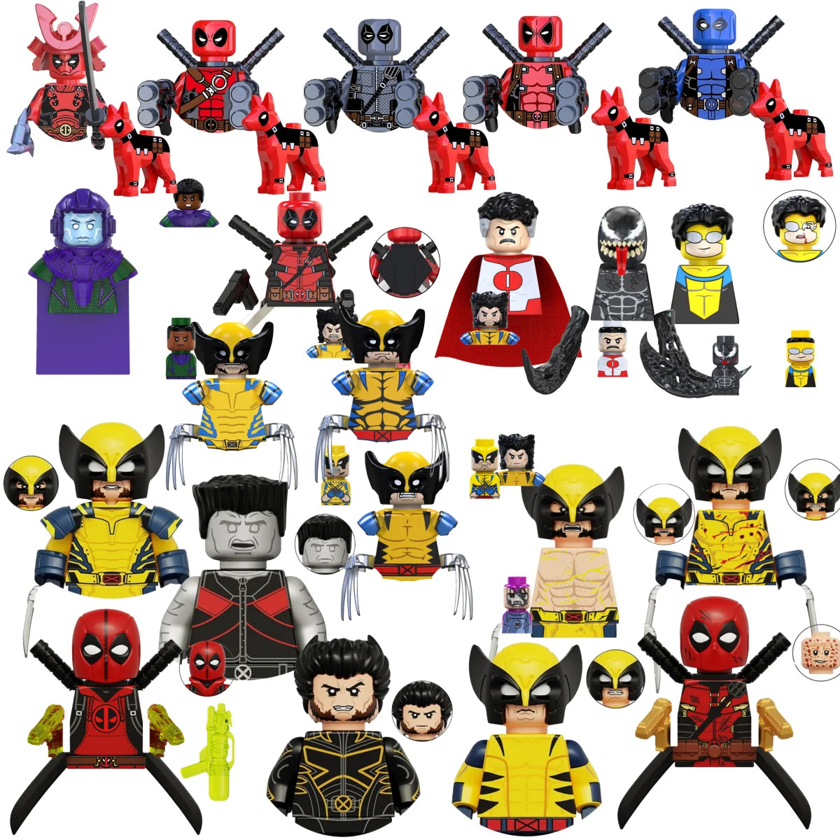 Blind Box Mini Building Blocks TV6205 Figures Big Goblin Spiderman Iron Man Venom Captain Hawk Deadpool Armor Christmas Gift Toy