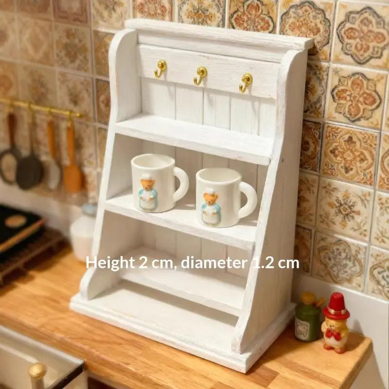 2pcs Dollhouse Mug Model Dollhouse Scene Decoration Miniature Pretend Play Home Bear Water Cups Dolls House Accessories Toys