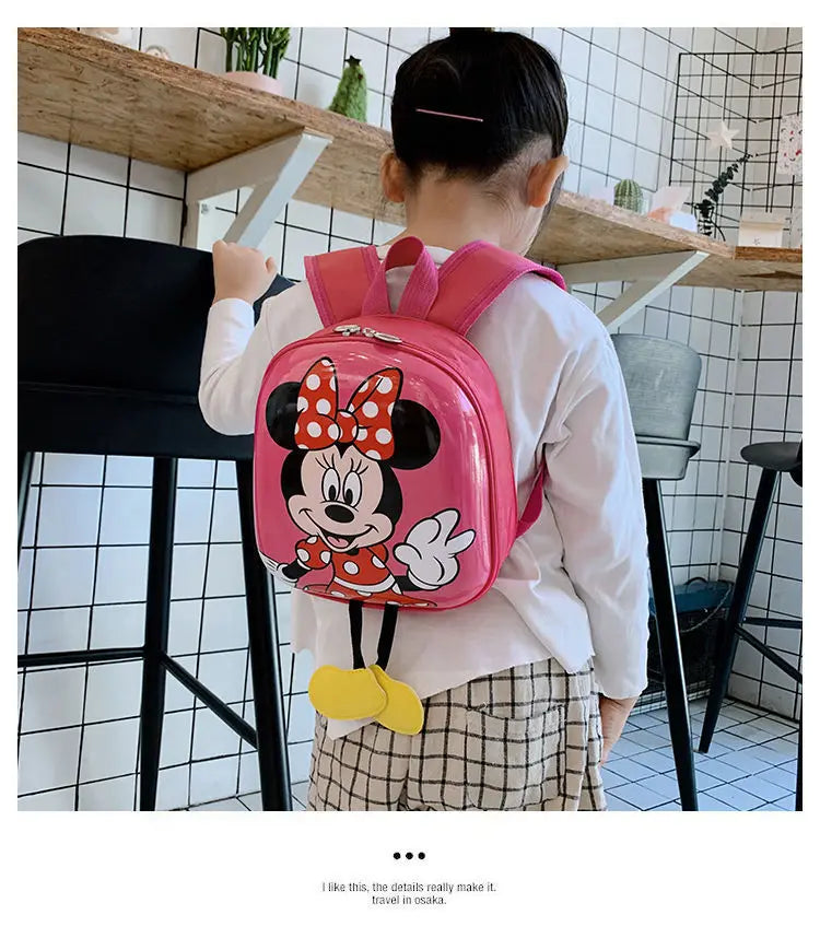 Disney Mickey Mouse Children's Kindergarten Backpack Boys Girls Baby Backpack Mini Cartoon Eggshell Backpack Kids Backpack