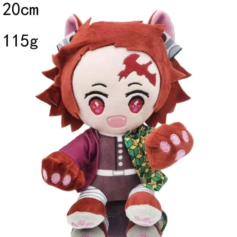 Anime Demon Slayer: Kimetsu No Yaiba Kamado Tanjirou Cosplay Plush Doll Pillow Kawaii Stuffed Toy Children’S Gift