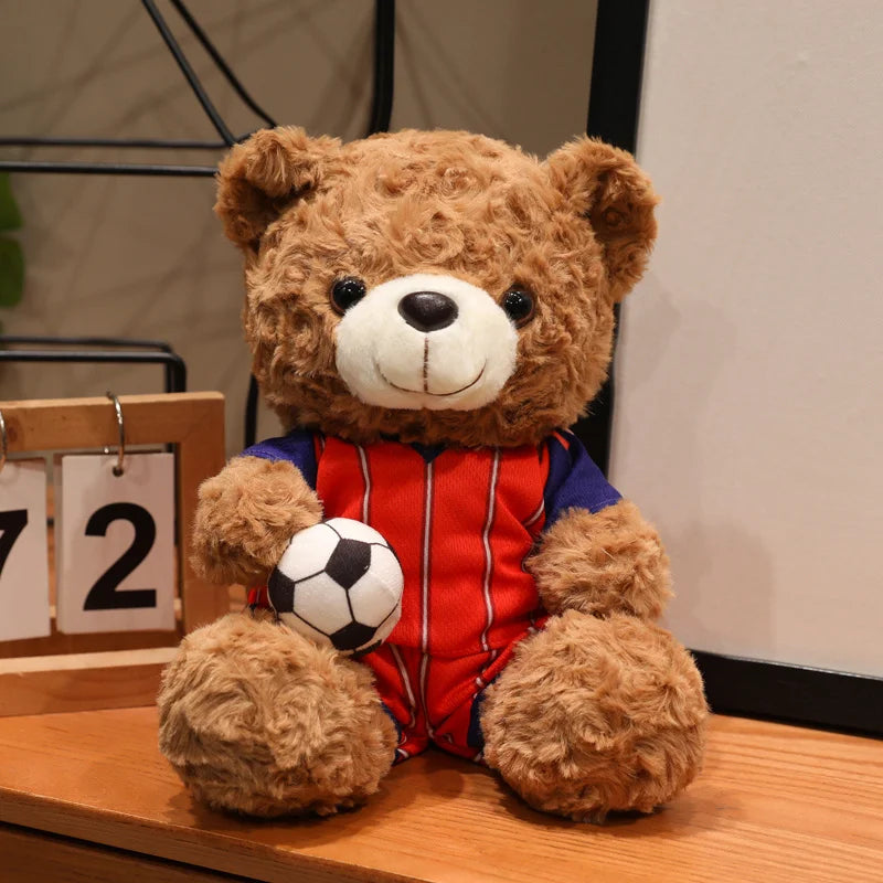16/23CM Plush Football bear Player Toys Plushie Commemorative Mascot Bear Plush Doll National team Cubs Doll Competition Gifts