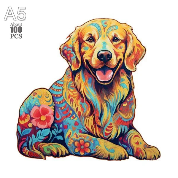 Dog Series Wooden Jigsaw Puzzles Art Unique Animal Shaped Puzzle Diy Leisure Game for Adults Kids Family Home Decor
