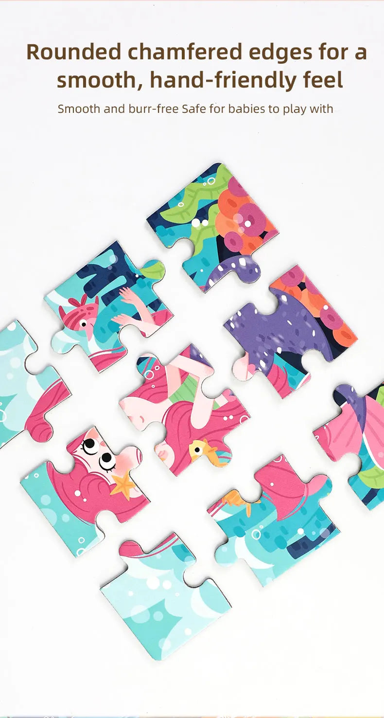 New Kids Magnetic Puzzle Games - Quiet Cartoon Animal Jigsaw Book Montessori Baby Educational Toy Early Learning Children's Gift