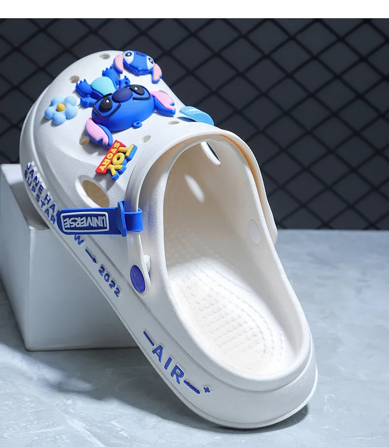 New Cartoon Stitch Series Head Slippers For Couples Are Super Light Anti-Slip And Versatile Casual Shoes For Men And Women Gifts