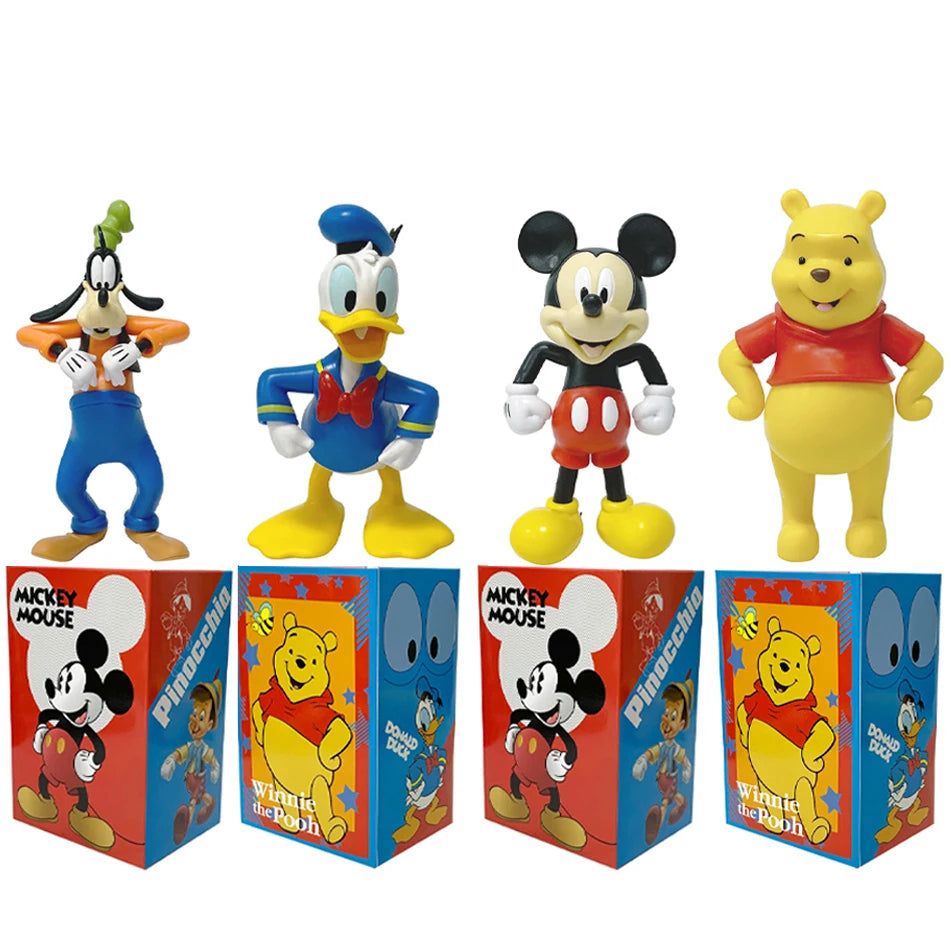 2026 New Disney Mickey Mouse Donald Duck Winnie The Pooh Goofy Action Figure Kawaii PVC Model Doll Collection Toys