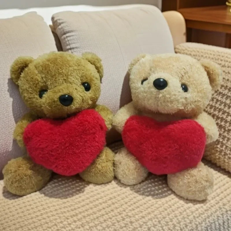 1-5PCS Valentine’s Day Bear Plush Toy Cute Heart-Hugging Stuffed Animal Doll Soft Love Bear Gift for Christmas  Anniversaries