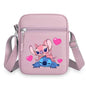 2026 Disney Latest Hot Selling Stitch Printed Boys and Girls Colorful Small Square Bag Casual Fashion Cute Women's Shoulder Bag