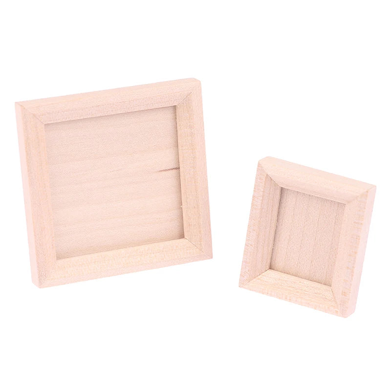 1:12 Dollhouse Miniature Photo Frame With Rear Cover Simulation Furniture Model Living Scene Decor Toy Doll House Accessories