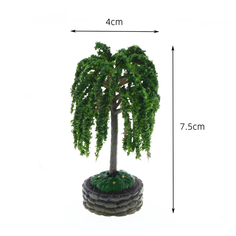 1:12 Dollhouse Miniature Landscape Tree Orange Tree Garden Decor Toy Doll House Accessories