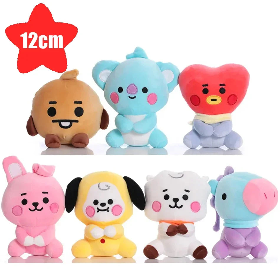 Hot BTed 21Plush Toys Kawaii Mini Keychain Anime Pendant Ornament for Kids 12-22cm Bt Peripherals Soft Stuffed Animals Doll Gift