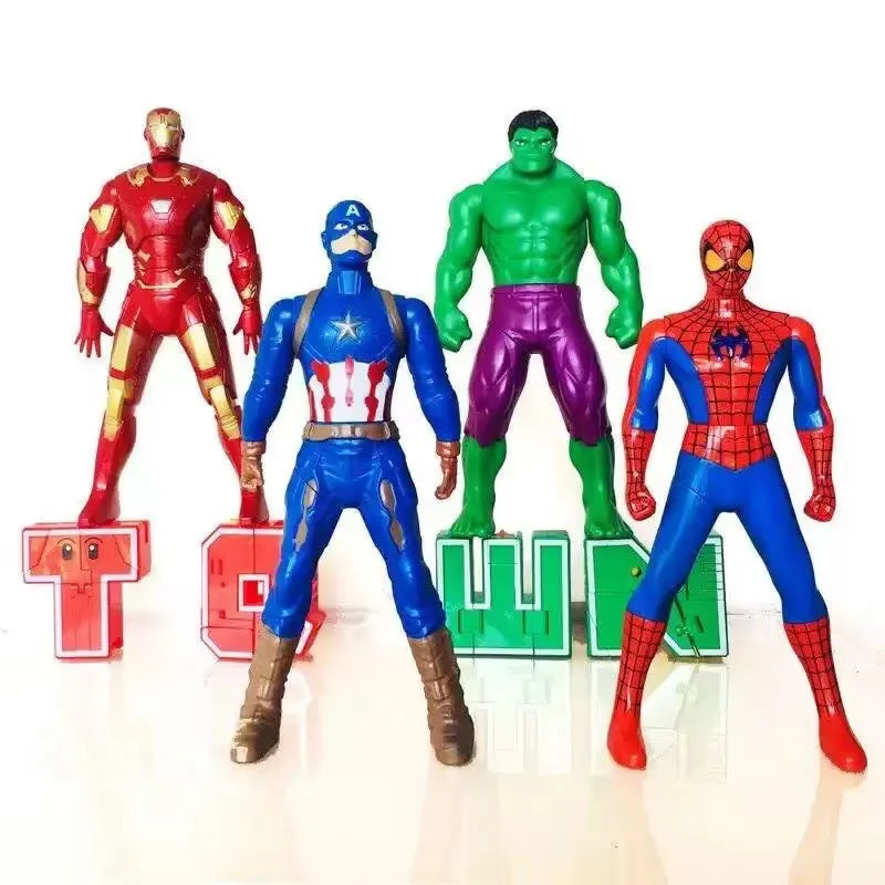 Brand new 18cm doll model Spider-Man figure, press-and-rotate Superman, Steve Rogers collectible, children's toy gift