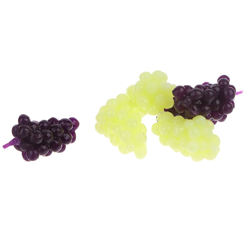 6Pcs/set 1:12 Dollhouse Miniature Purple Green Grape Dollhouse Food  Doll House Accessories Toys