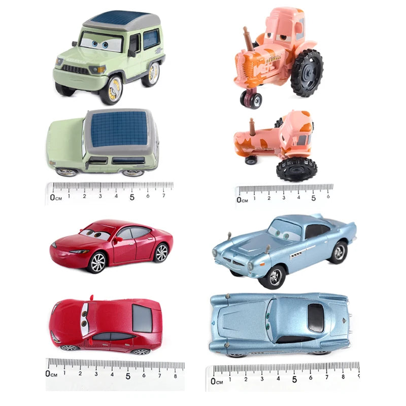 Disney Pixar Car Lightning McQueen mini Dr. Damage Arvy Mater Sarge Sherlff Luigi Alloy Diecast Car Toy Children's Birthday Gift