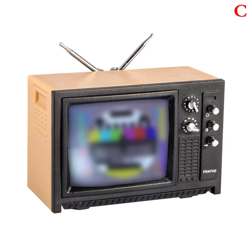 1:12 Doll House TV Remote Control Simulation Miniature Furniture Dollhouse Living Room Decoration Television