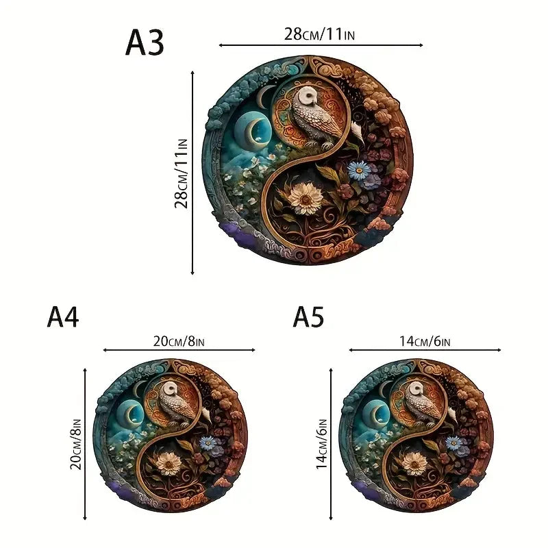 Yin-Yang Wooden Puzzle for Adults Kids, Uniquely Irregular Animal Shaped  Jigsaw Puzzles Toys, Christmas Gift  Family Games