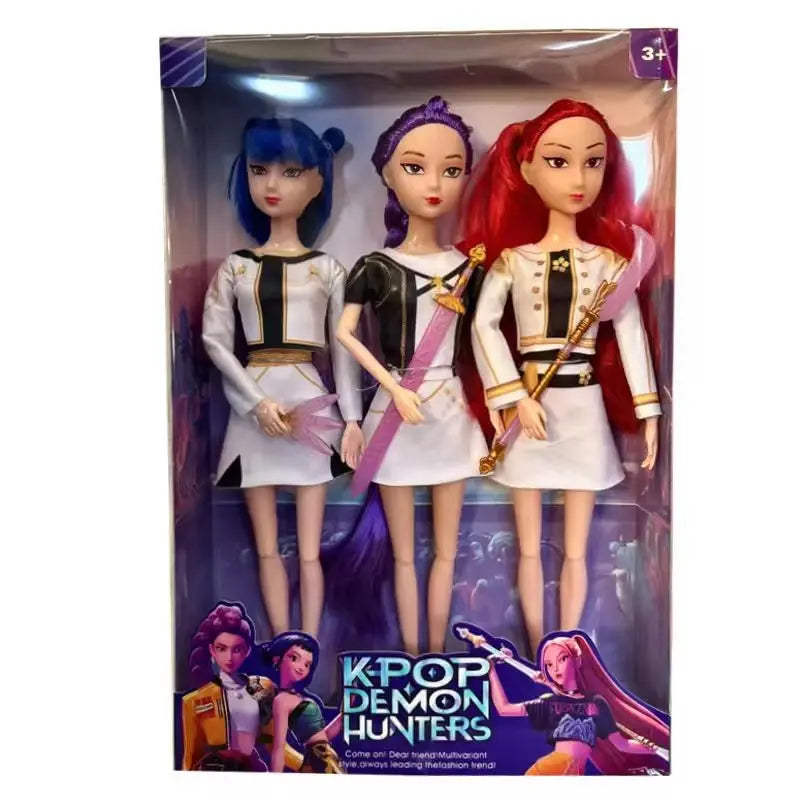 2026 Hot Music Style KPop  Anime Figure Rumi Mira Zoey Action Figure Cosplay Doll Cute Gift for Kids Birthday Gifts