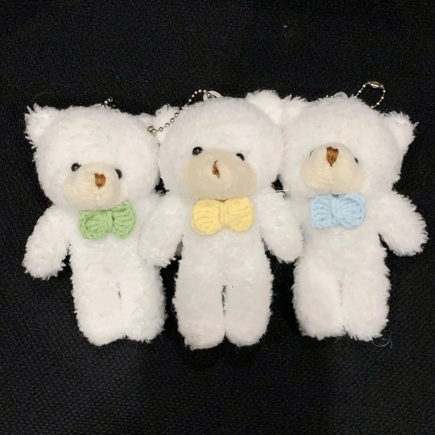 3pc/set 13cm Teddy Bear Plush Doll Animal Bear Stuffed Toy Keychain Cute Cartoon Rabbit Plush Key Ring Bag Pendant Children Gift
