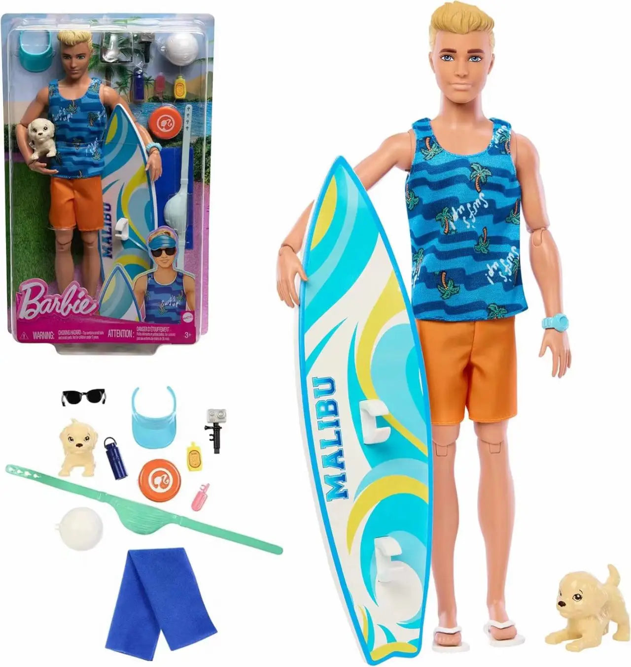 Barbie Cowboy Ken Doll - Rare Vintage Collection Beach Holiday Play Home Toy for Kids