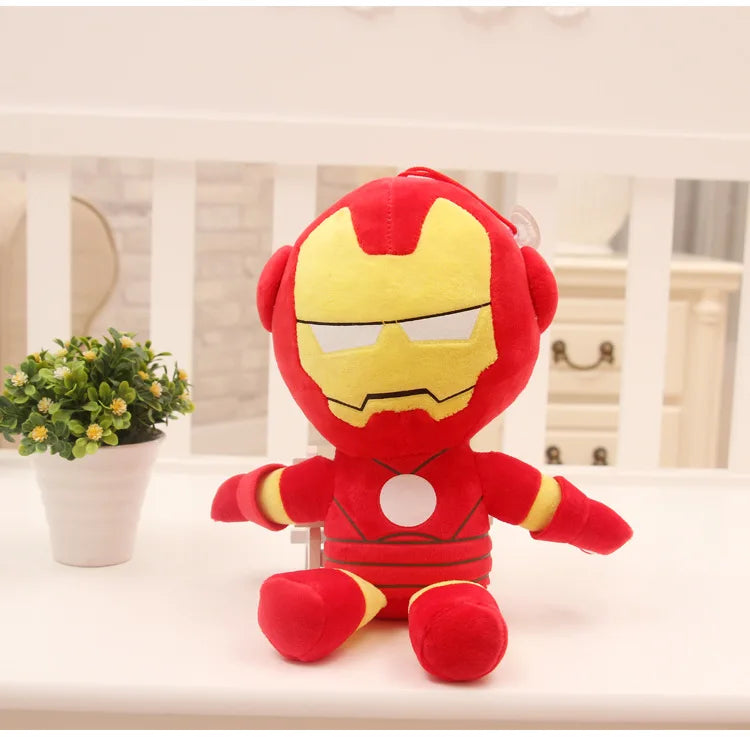 Hot toys 25cm Man Spiderman Plush Toys Movie Dolls MarvelAvengers Soft Stuffed Hero Captain America Iron Christmas Gifts