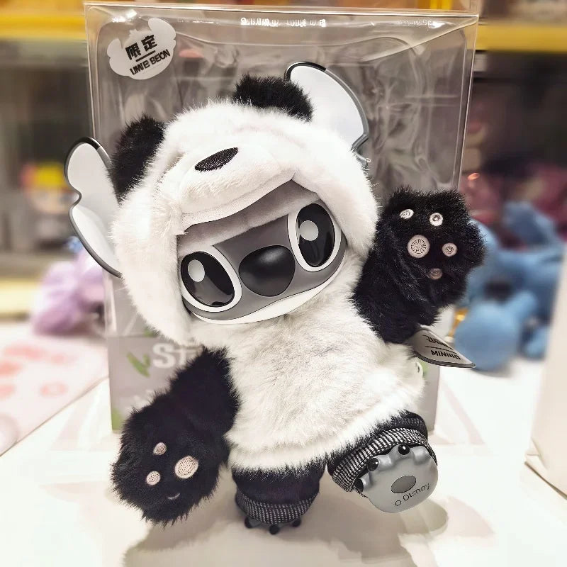 Miniso Disney Stitch Panda Edition Vinyl Figure, Limited Collectible Toy, Perfect Christmas Gift for Desk Decor & Keychain