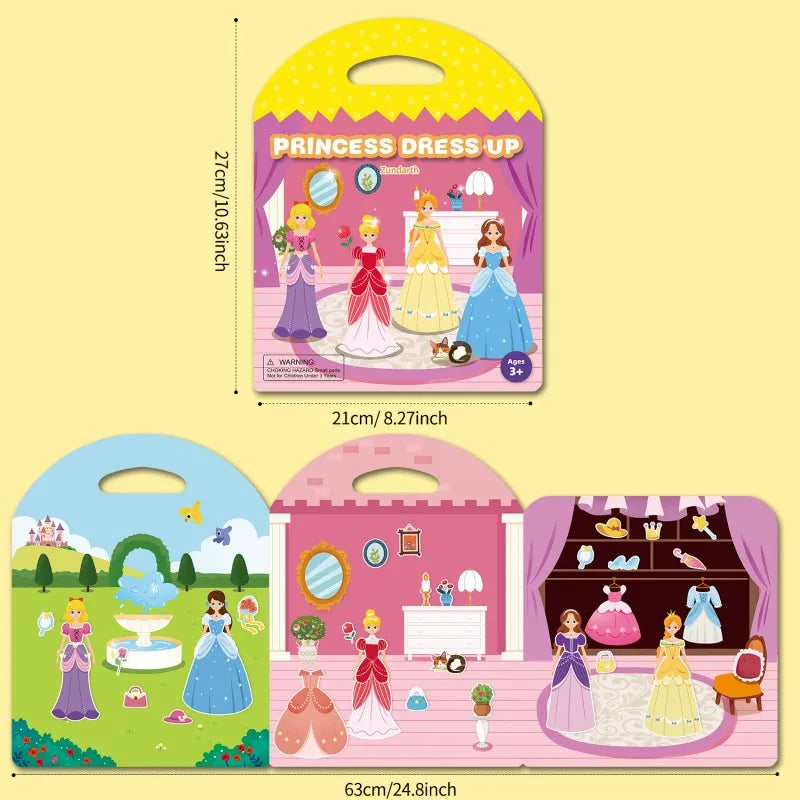 Reusable Sticker Books for Kids Jelly Bubble Scene Stickers DIY Puzzle Game Educational Learning Classic Toys for Children Gift