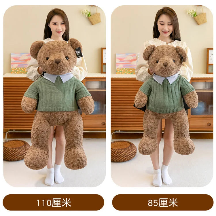 Brown Bear Toy Princess Plush Doll A Bear In A Sweater A Girl'S Birthday Present Boy'S Couch Pillow Bear Doll 30cm And 40cm