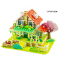 Villa House Castle Building Model 3D Cardboard Puzzle Jigsaw Toys Children's Interest Educational Toys Kids Gift