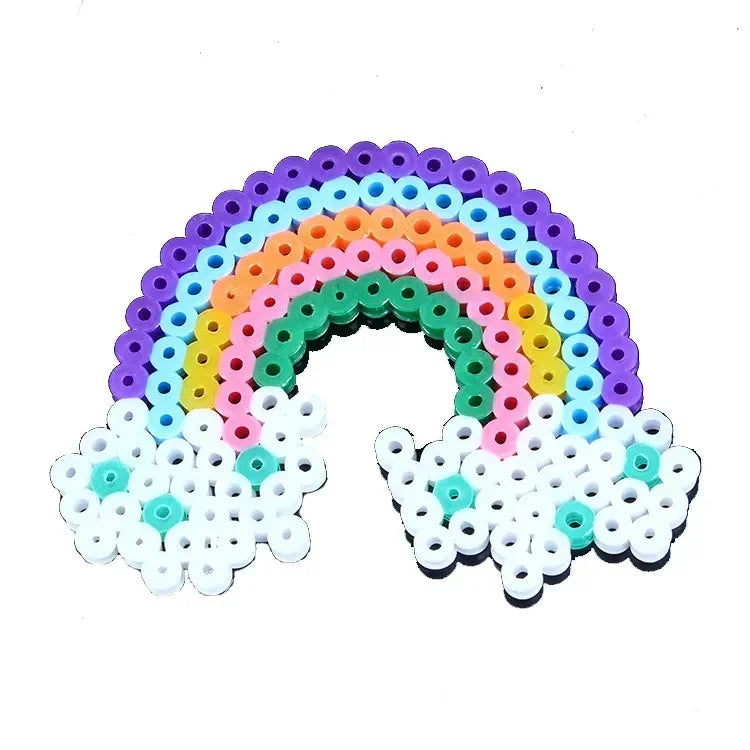 5mm Hama Beads Template with Color Paper Plastic Stencil Jigsaw Perler Puzzles Pixel Beads Diy Transparent Shape Puzzle Pegboard