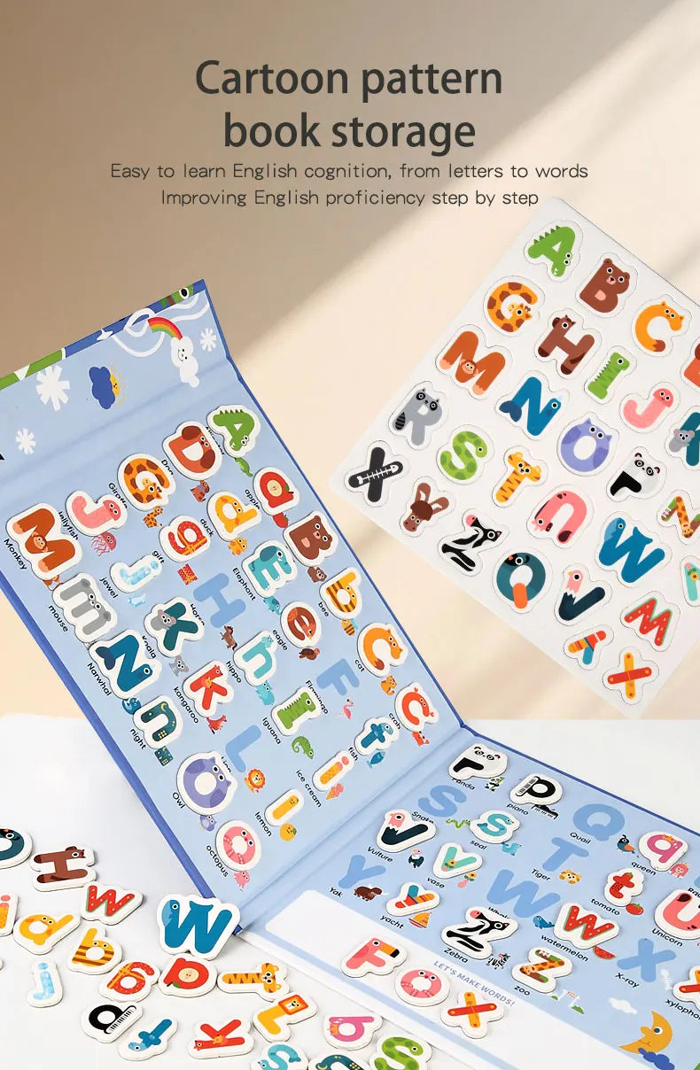 Montessori Quiet Busy Book Puzzle Early Education Toy 3+ Years Kids Alphabet Shape Matching Game Interactive Learning Preschool