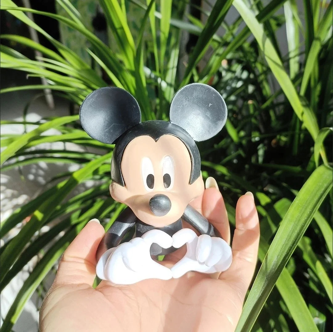 10cm New Love Mickey Mouse Minnie Figure Cartoon Pvc Suit Decoration Living Room Ornaments Model Girls Birthday Gift