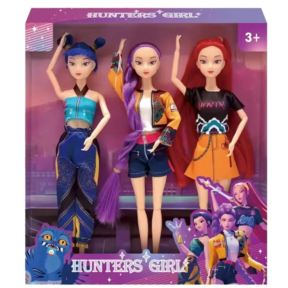 2026 Hot Music Style KPop  Anime Figure Rumi Mira Zoey Action Figure Cosplay Doll Cute Gift for Kids Birthday Gifts
