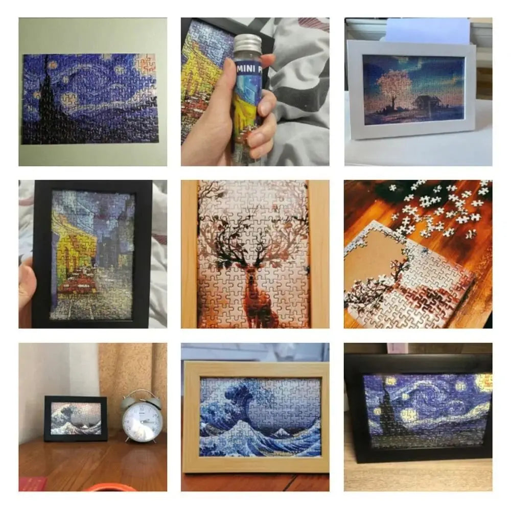 150PCS/Set Creative Oil Painting Jigsaw Puzzles Gifts Mini Puzzle Game Test Tube Decompression Game Adult Children