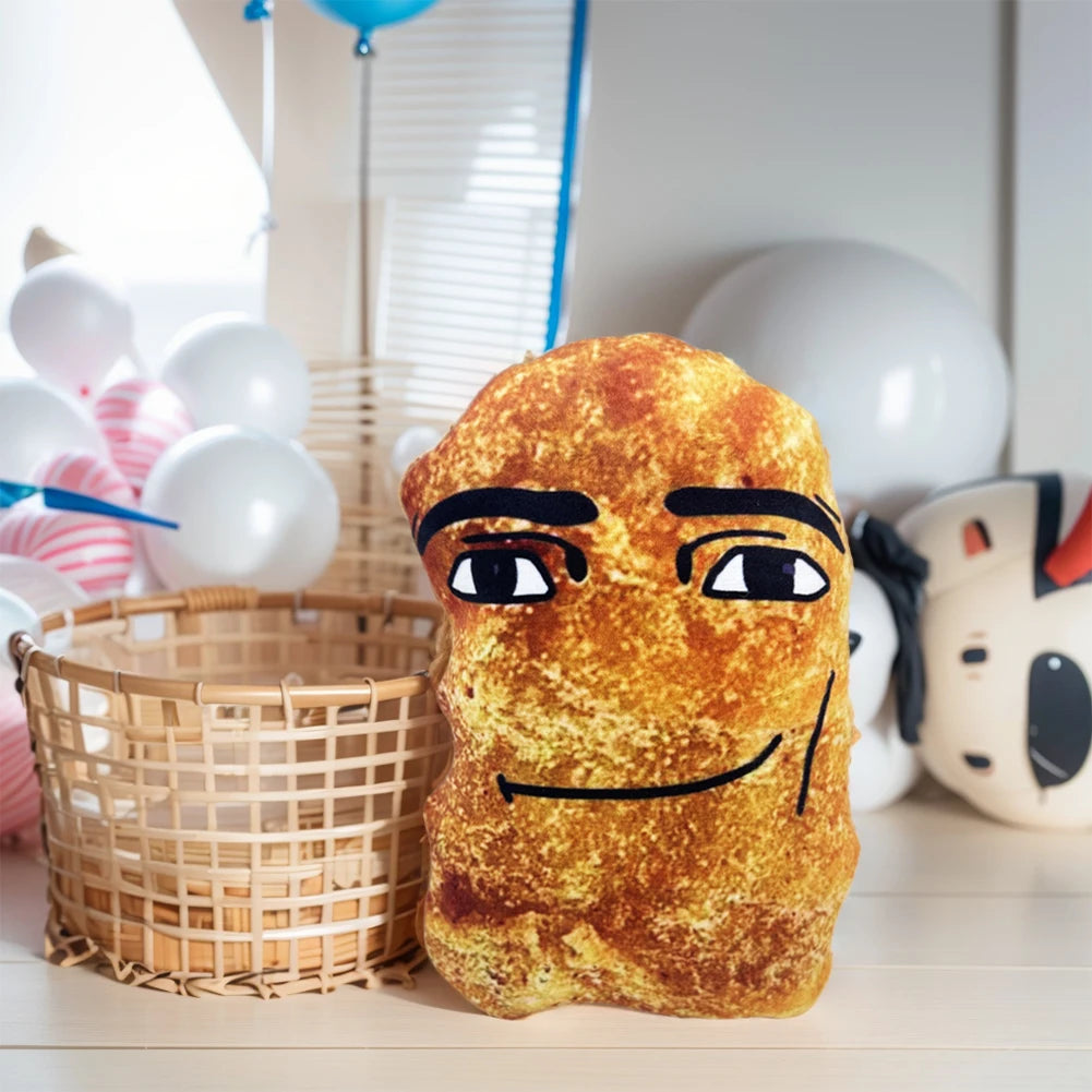 Cute Stuffed Animal Doll Creative Baby Doll Sleep Pillow Cushion Cartoon Chicken Nuggets Anime Smiling Doll for Kids and Adults
