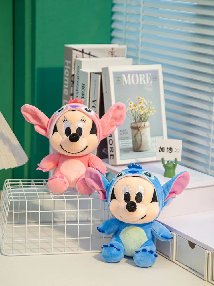 25cm Mickey Plush Mickey Mouse Minnie Daisy Plush Toy Stuffed Doll Kawaii Home Decor Girls Toys Birthday Christmas Gifts For Kid