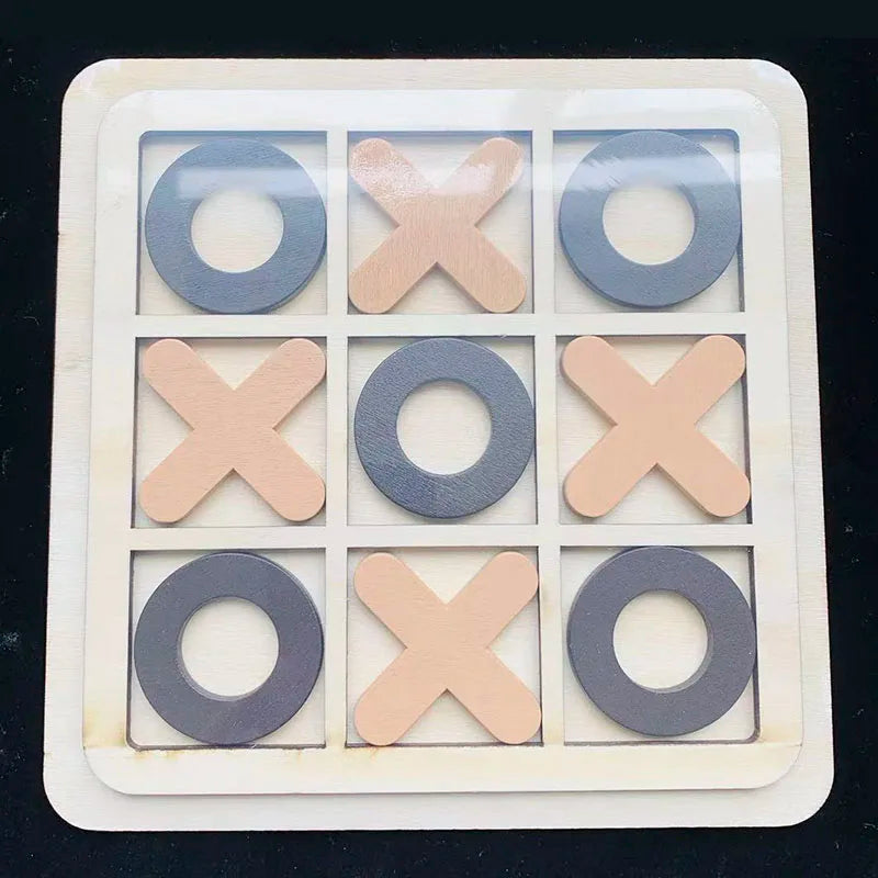 Montessori Wooden Toy Mini Chess Game Interaction Puzzle Brain Logical Training Learing Early Educational Toys For Children Kids